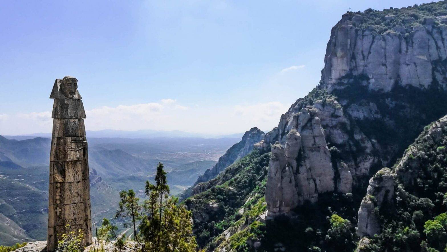 Statue in Montserrat mountain, Catalonia