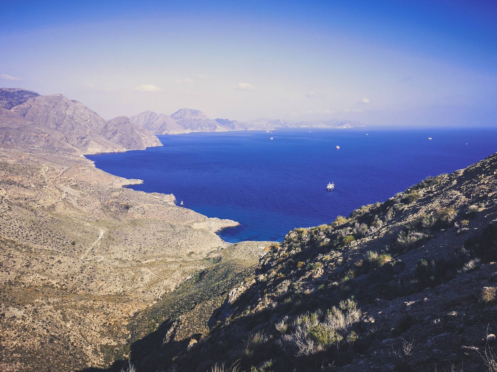 The beautiful view from Cabo Tinoso, Cartagena