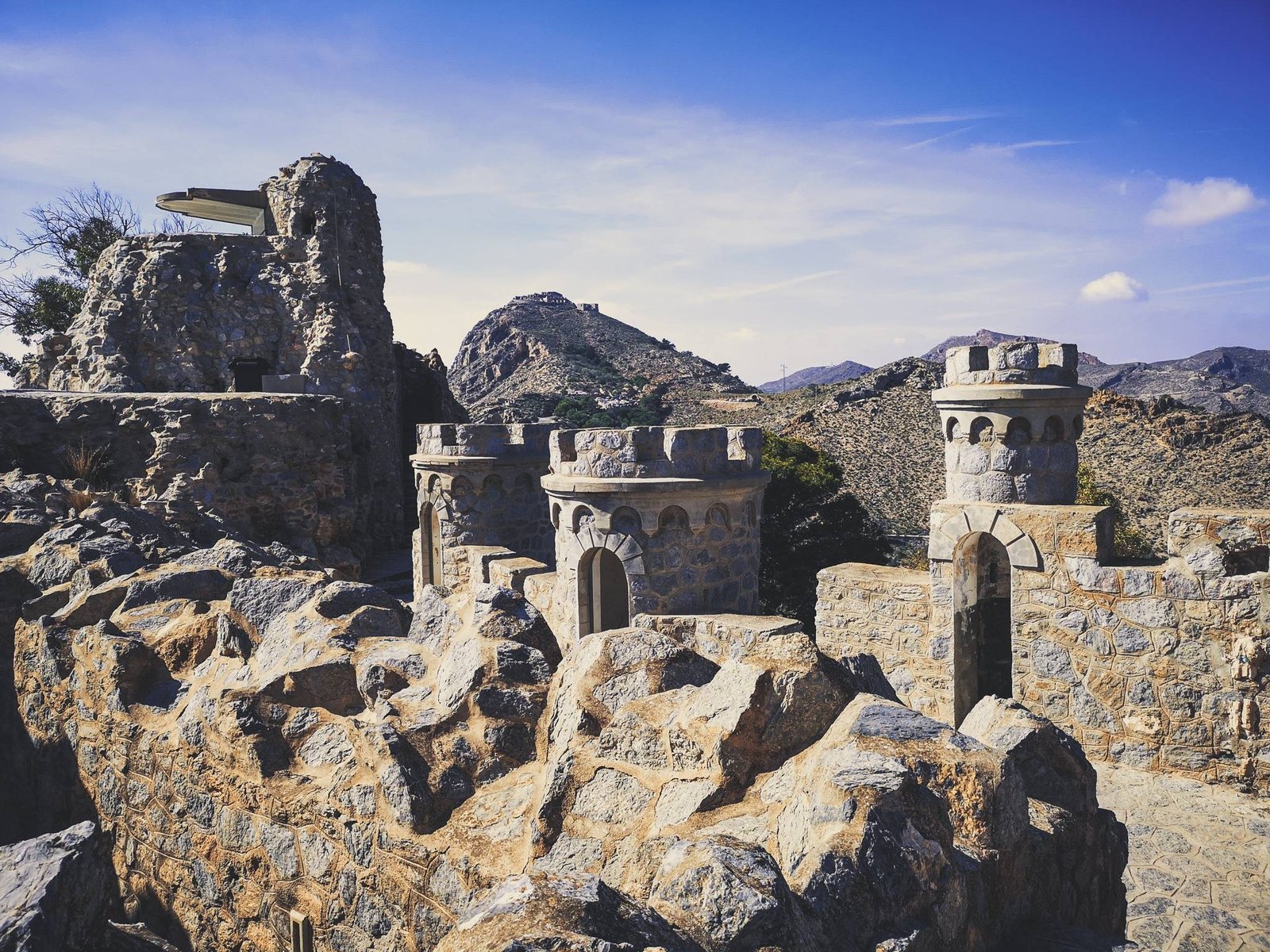 Batería de Castillitos towers on Cabo Tinoso, Cartagena