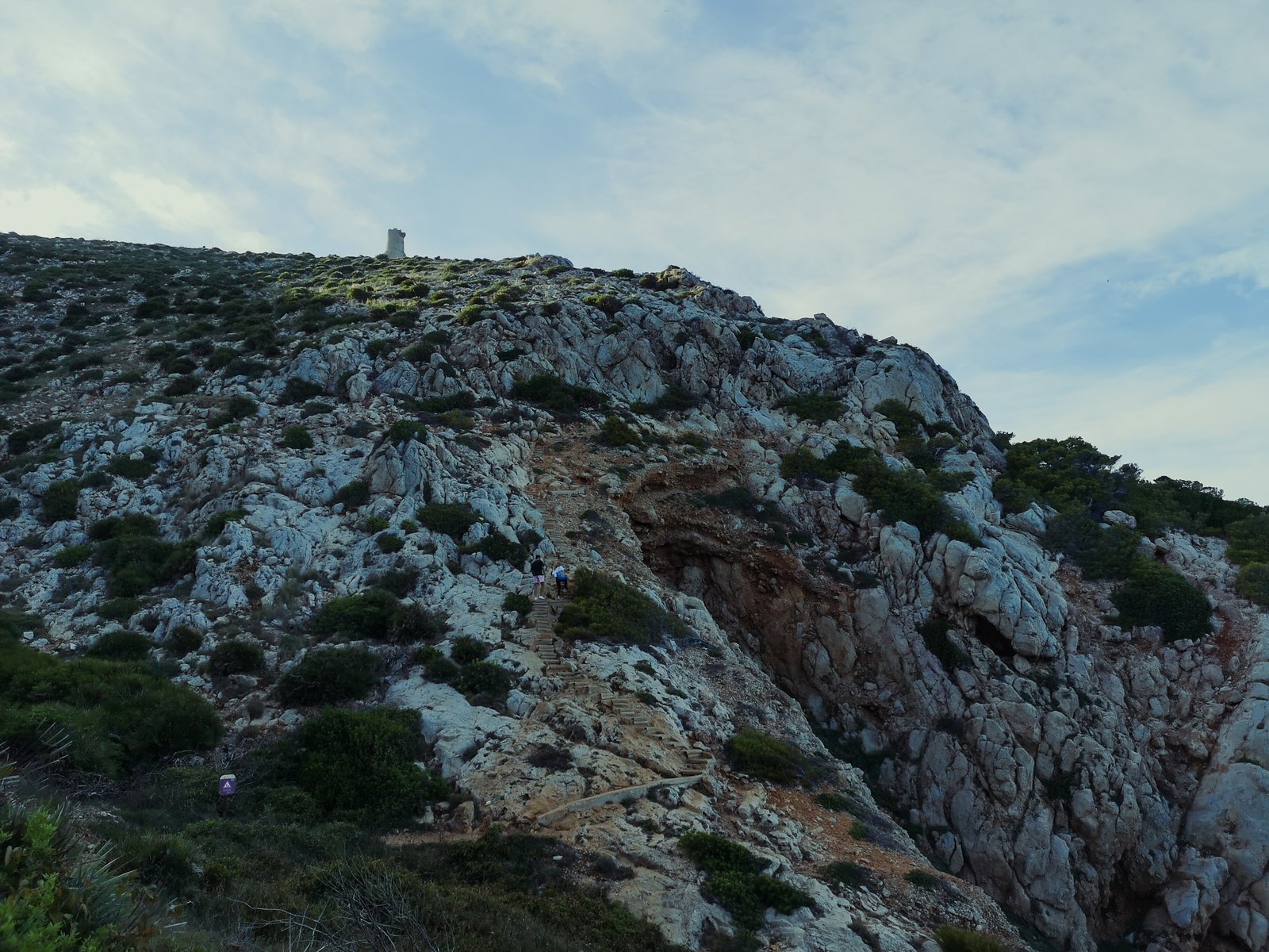 Road to Cova Tallada in Costa Blanca,Spain