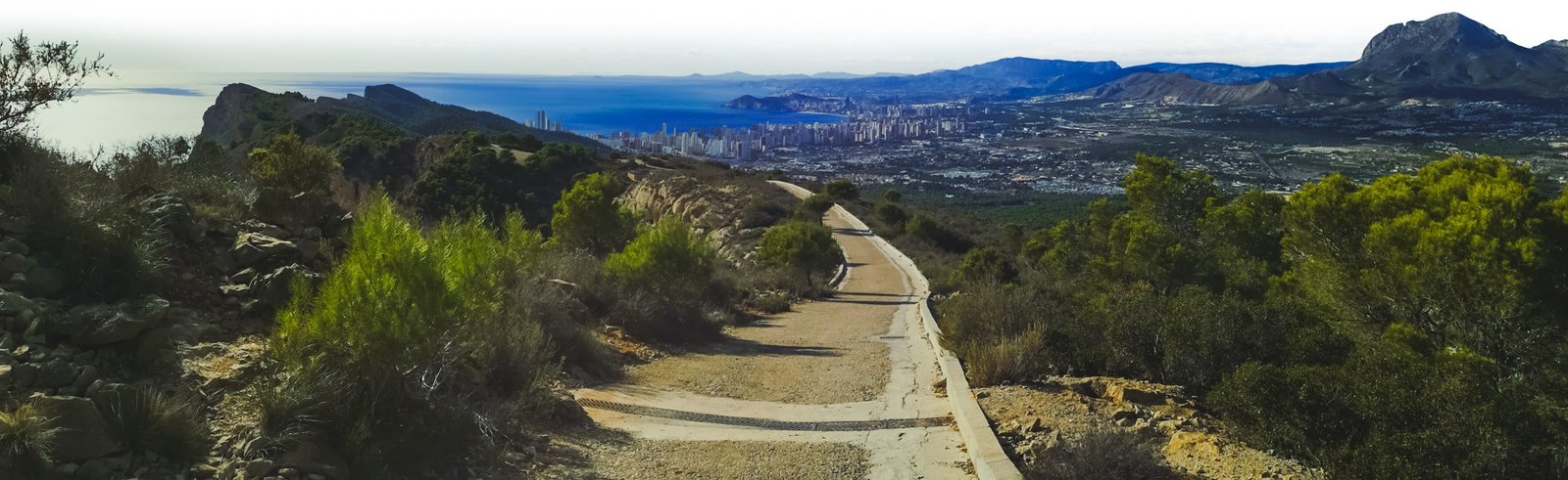 Benidorm & Puig Campana & Costa Blanca panorama from Alt del Governador, Spain