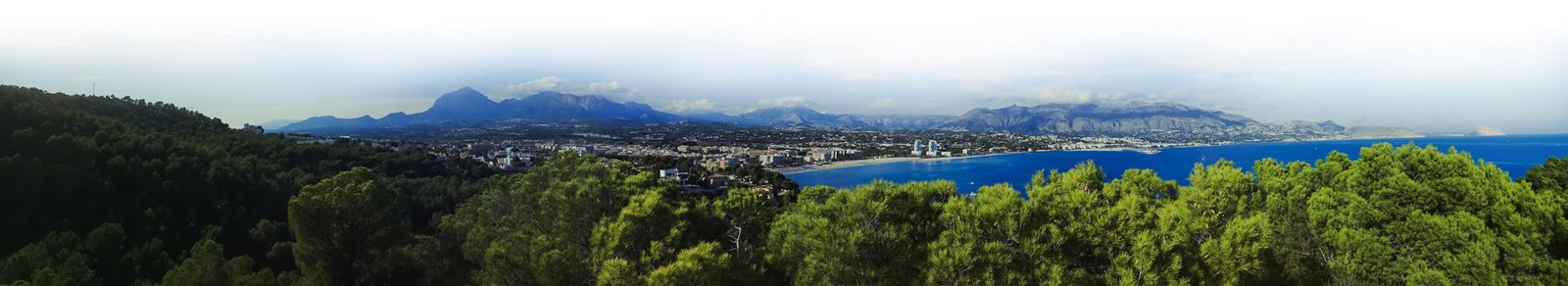 Marina Baixa panorama from Camino del Faro, Spain