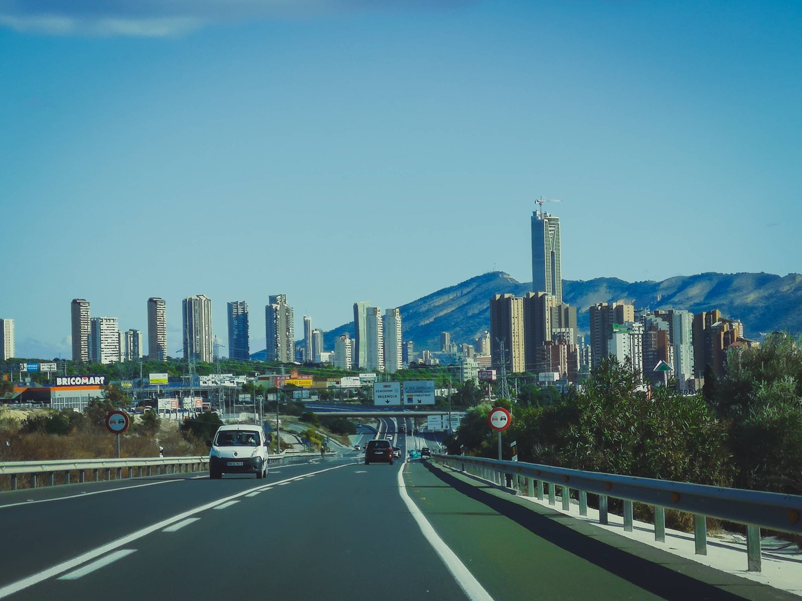 Road to benidorm in Costa Blanca, Spain