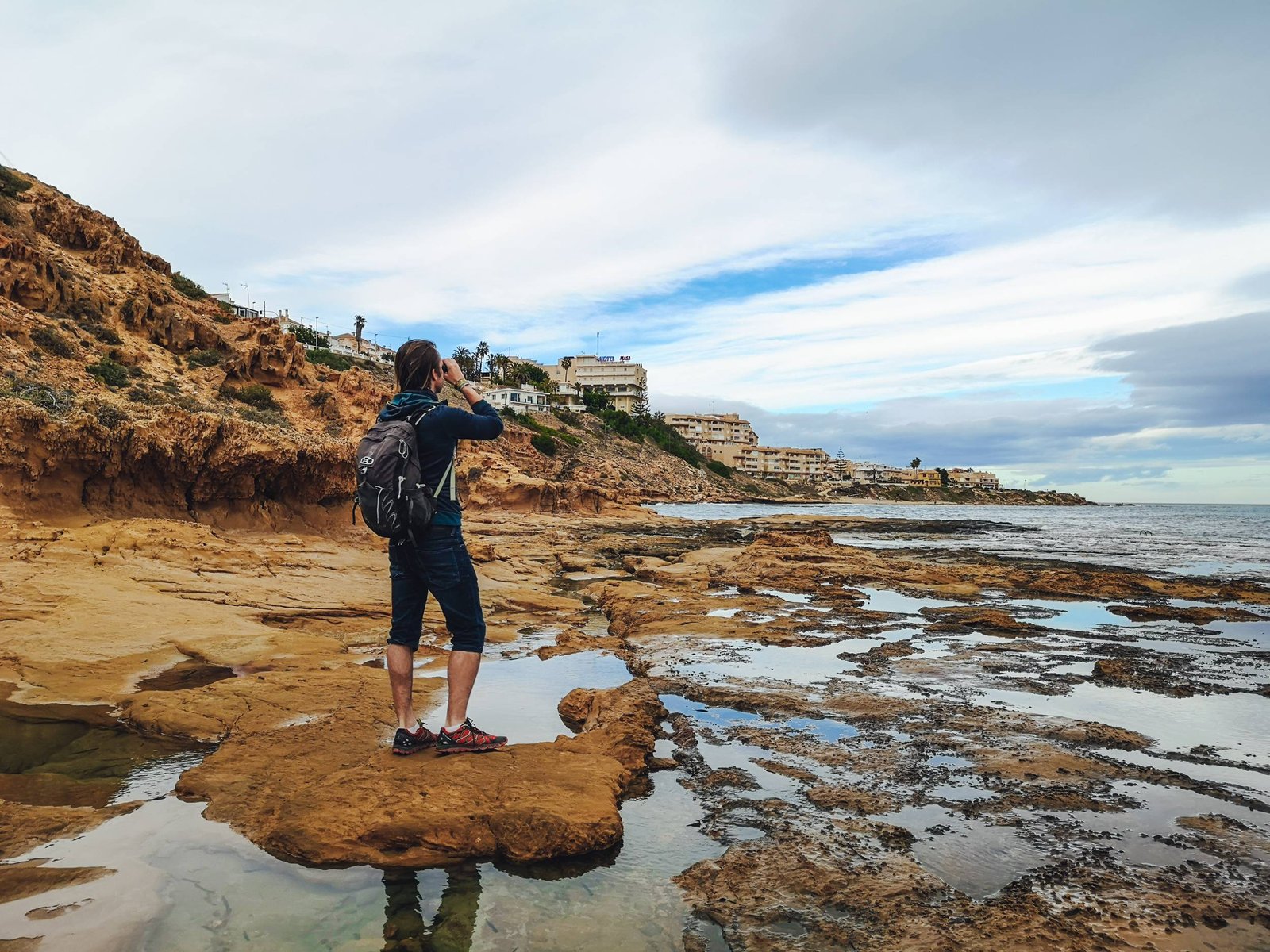 Bird-watching at Torrevieja Coast in Costa Blanca, Spain