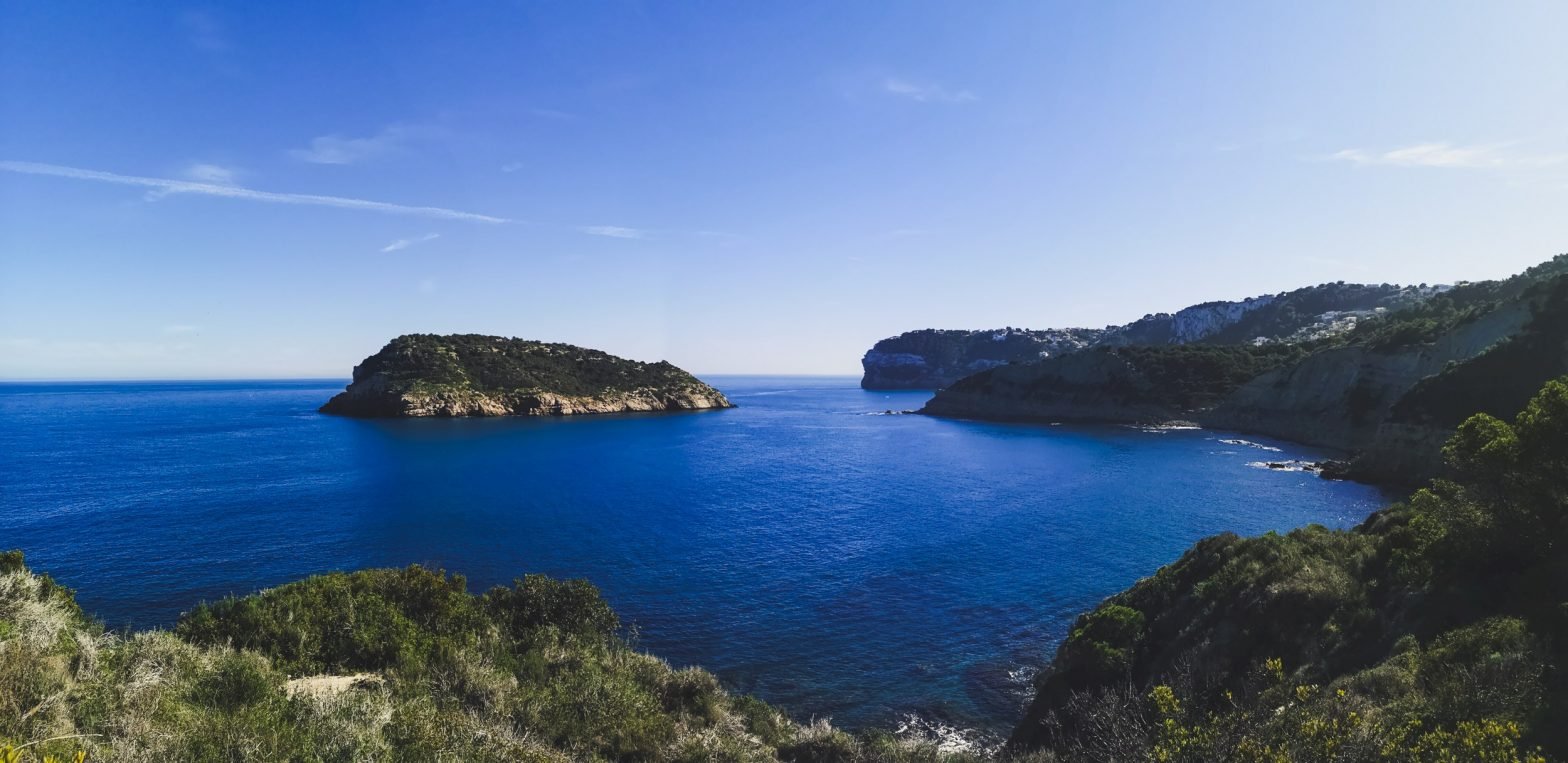 Portixol Island between Cap Prim and Cap Negre in Marina Alta, Spain