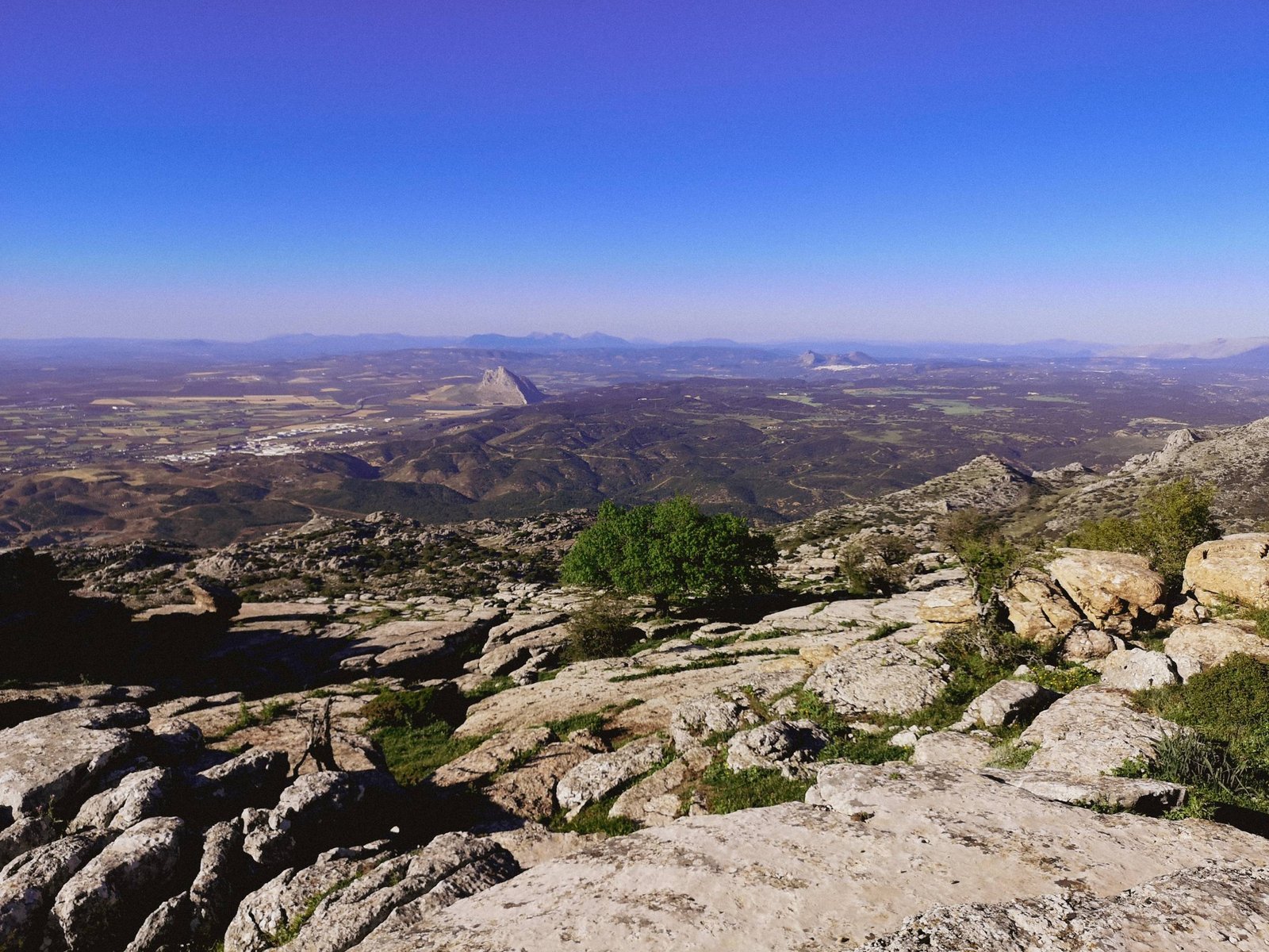 La Peña de los Enamorados from El Torcal de Antequera, Spain