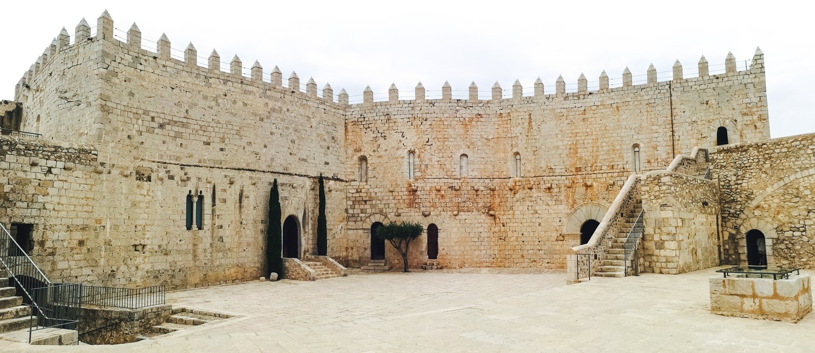 The courtyard of Peniscola Castle, Spain