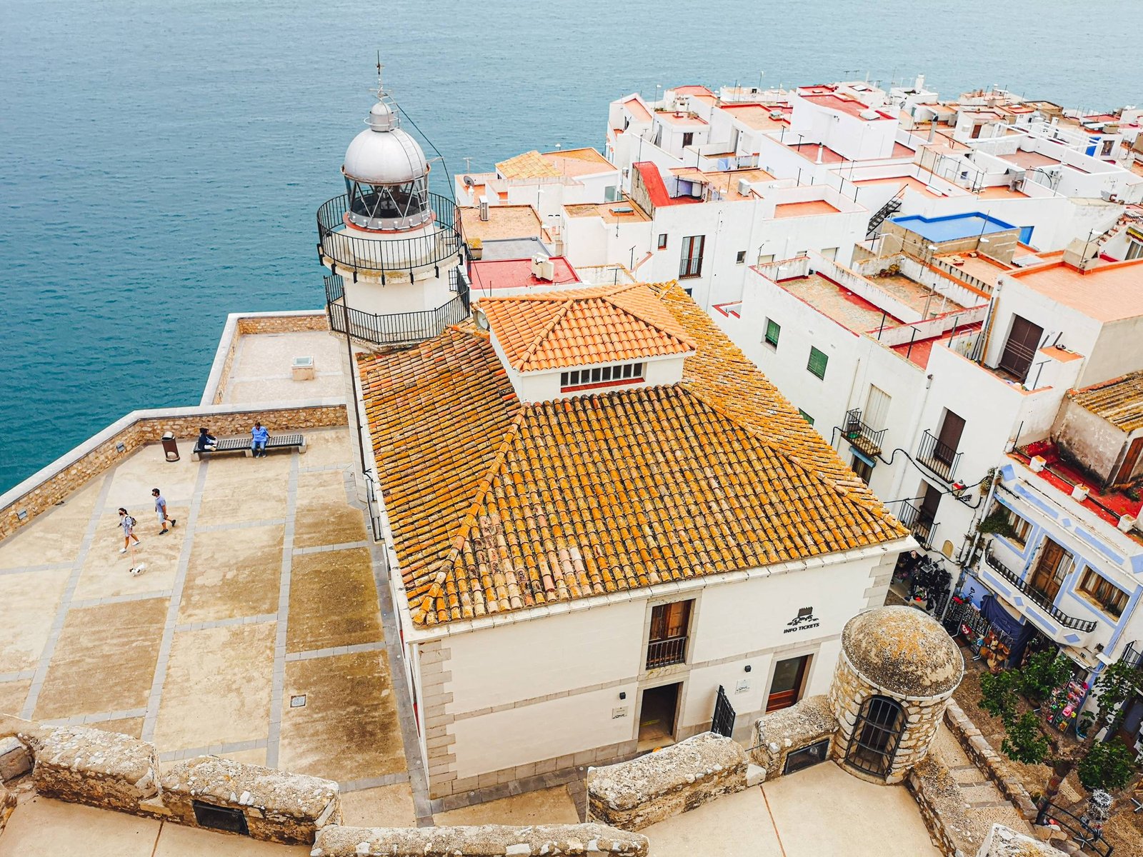 Peniscola Lighthouse in Castellon, Valencia, Spain