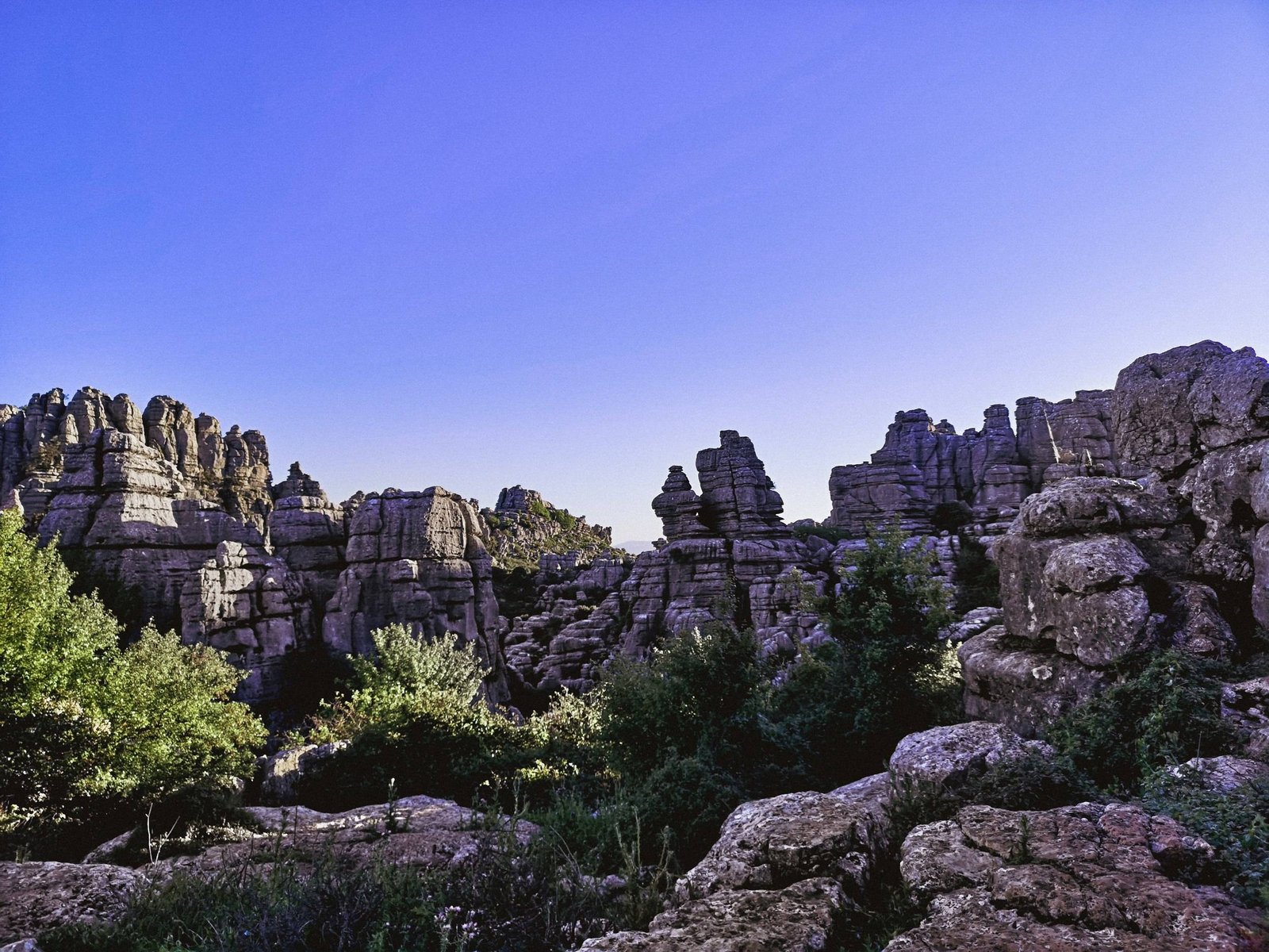 Stone pillars of El Torcal de Antequera in Andalusia, Spain