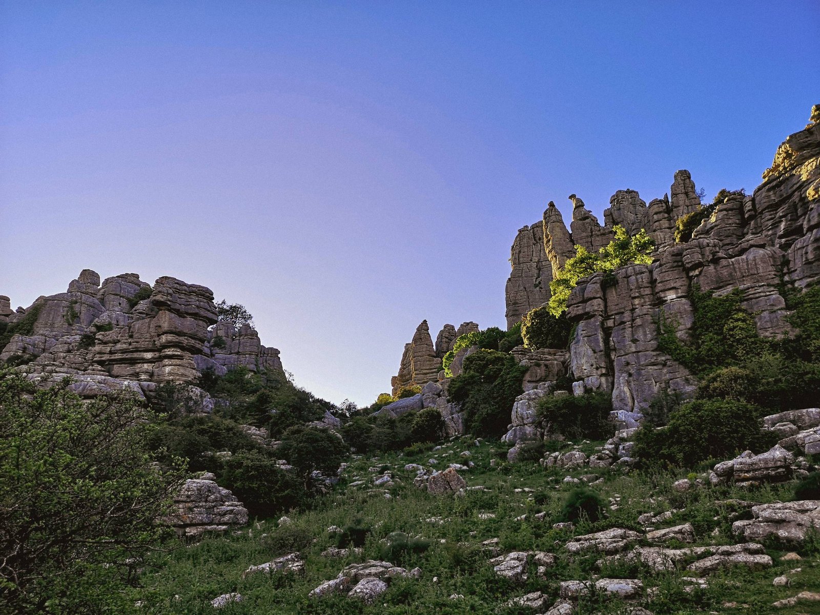 Rock formations in el Torcal de Antequera of Andalucia, Spain