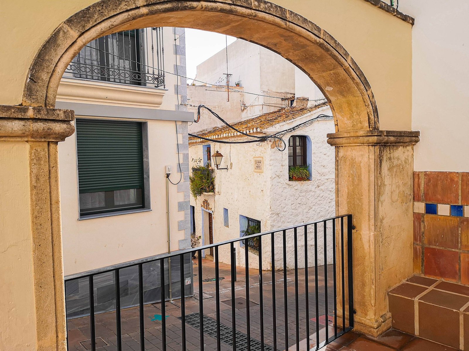 The historic streets of Calpe, Spain.