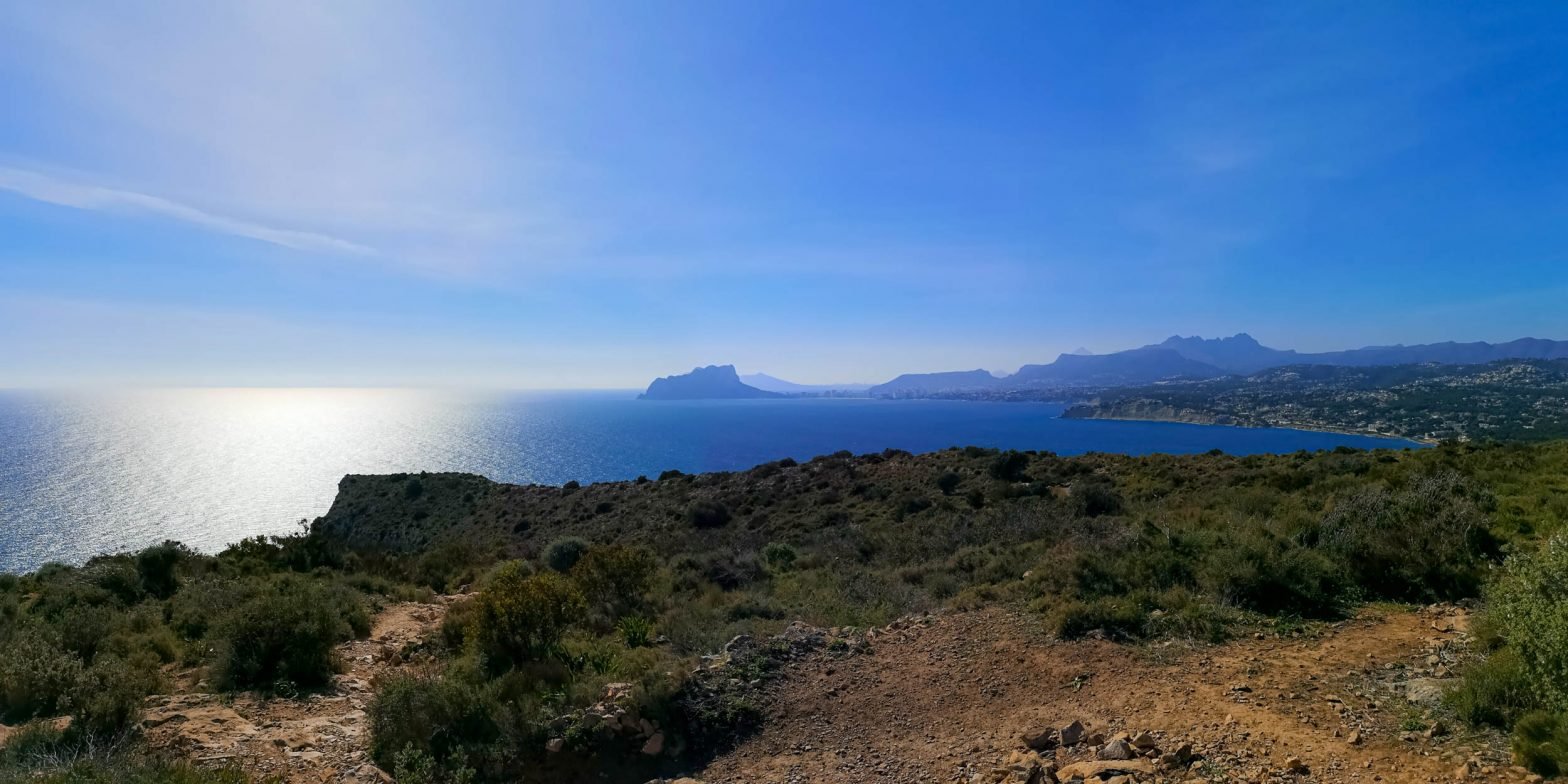 Benidorm and Penon de Ifach from Cap d'Or, Moraira