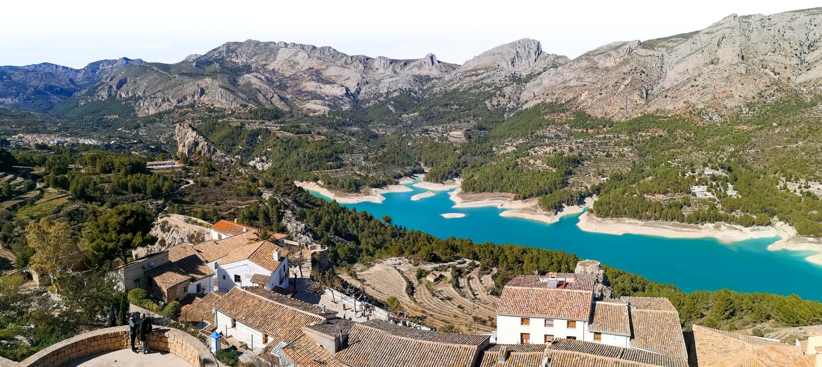 Panorama view of embalse de Guadalest, Spain