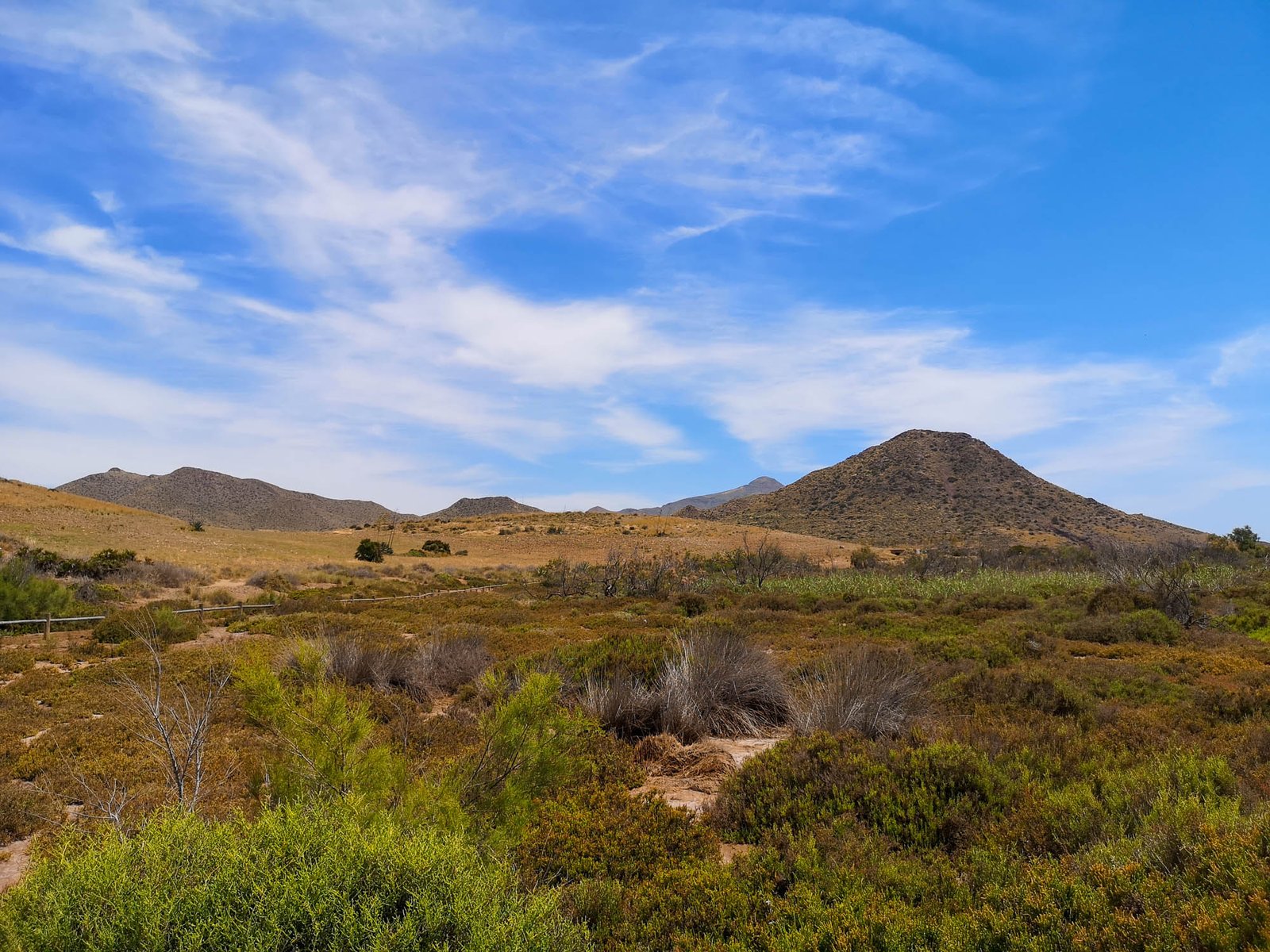 A typical landscape in Cabo de Gata, Spain