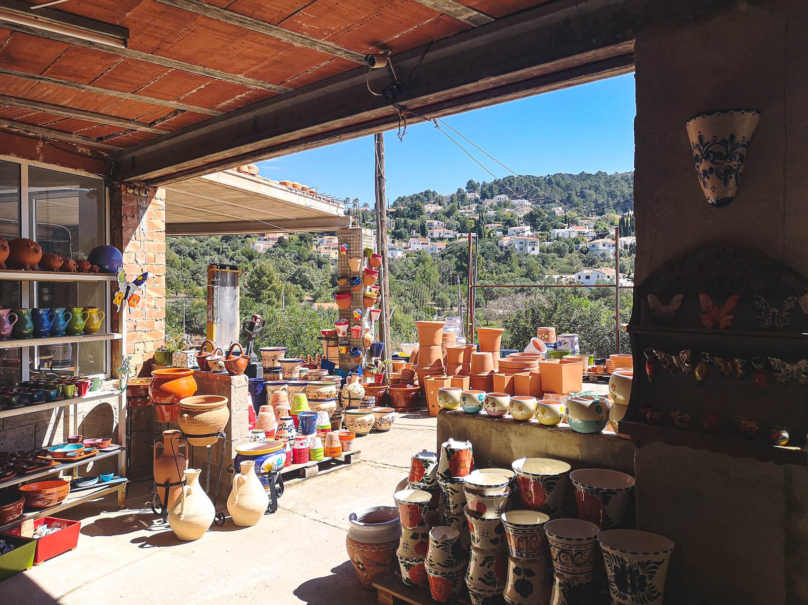 Pottery shop in Orba in Marina Alta, Spain