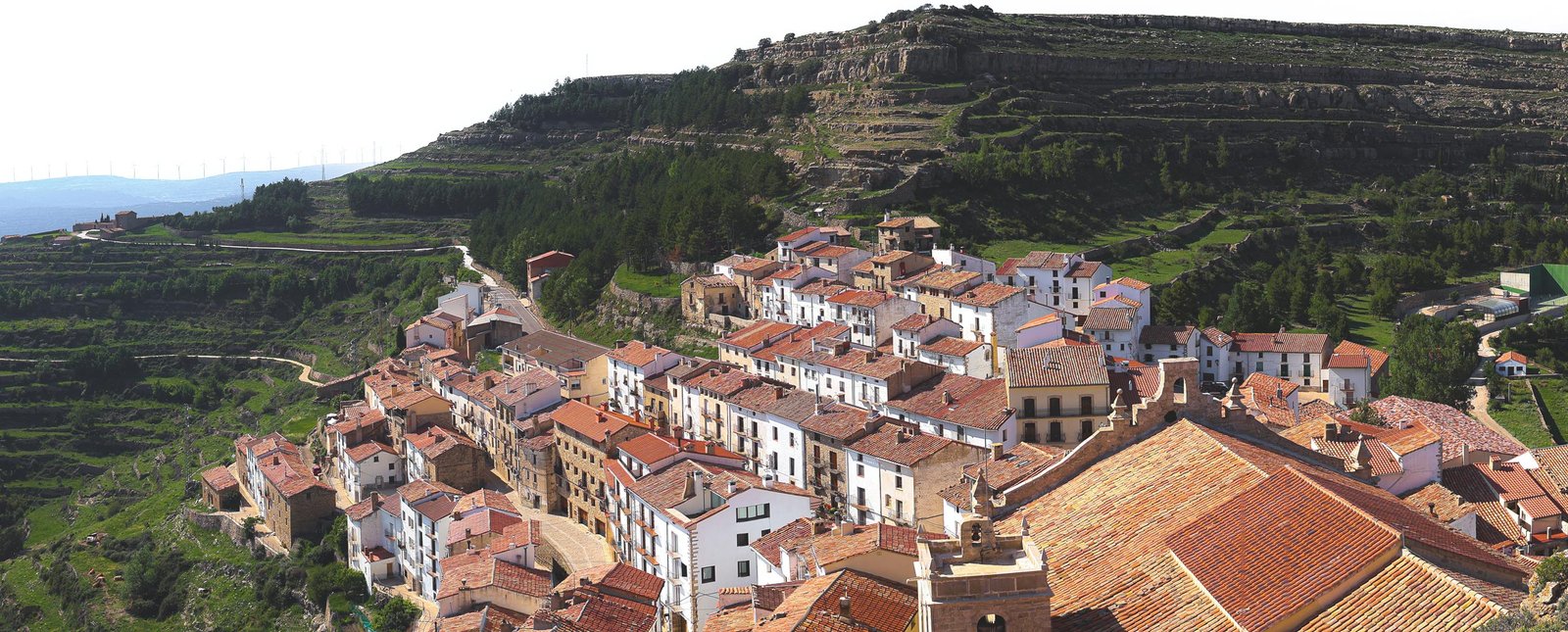 Panorama of Ares del Maestrat in Castellon, Spain