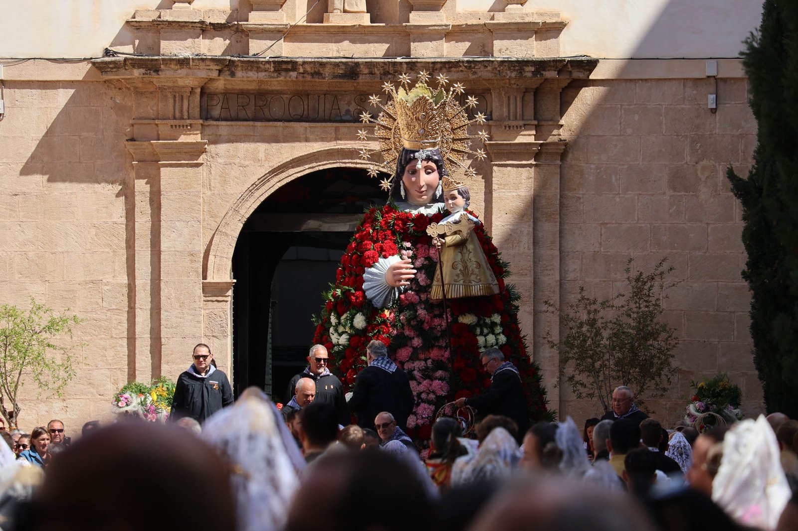 Virgin Mary in Denia Fallas 2023, Valencia, Spain