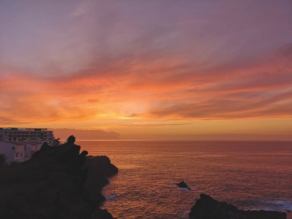 A colorful sunset in Tenerife, The Canary Islands