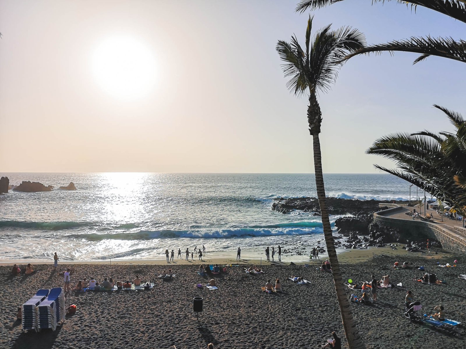 People watching sunset on Playa de Arena, Tenerife