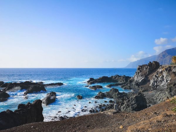 Rocky coast by Los Gigantes in Tenerife, Spain