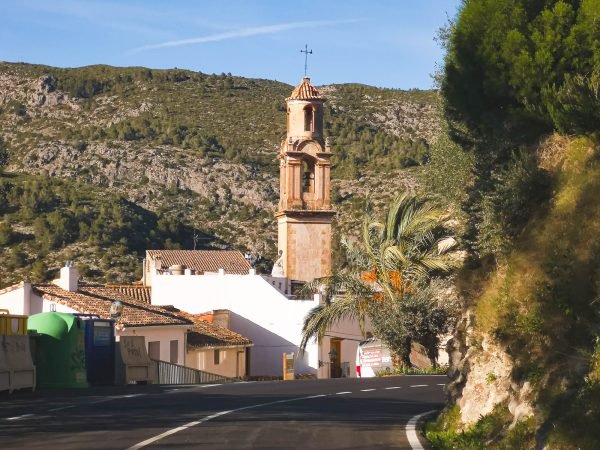 The Church of La Carroja in La Vall de Gallinera, Marina Alta, Spain