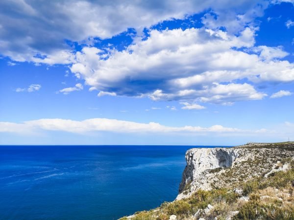 The view towards Cap Sant Antoni from Mirador del Cuni in El Montgo Natural Park, Marina Alta, Spain