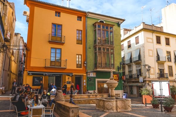 The Fountain in Carrer Montcada, Xàtiva, Valencia, Spain