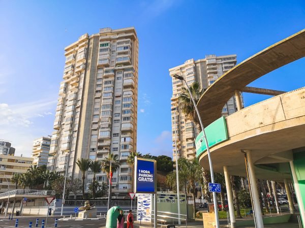 Old tall buildings in Benidorm, Spain